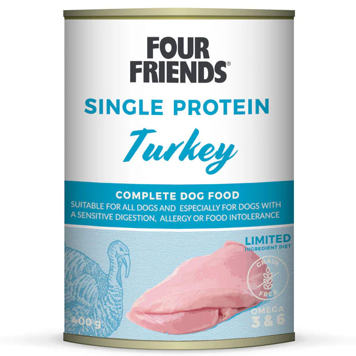 FourFriends Dog Turkey 400g Burk 6x