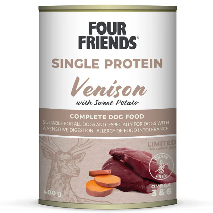 FourFriends Dog Venison & Sweet Potato 400g Burk x6