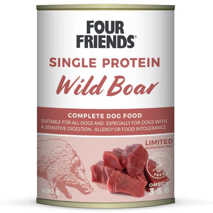 FourFriends Dog Wild Boar 400g Burk x6