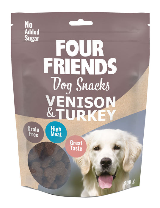 FourFriends Dog Snacks Venison & Turkey 200g x6